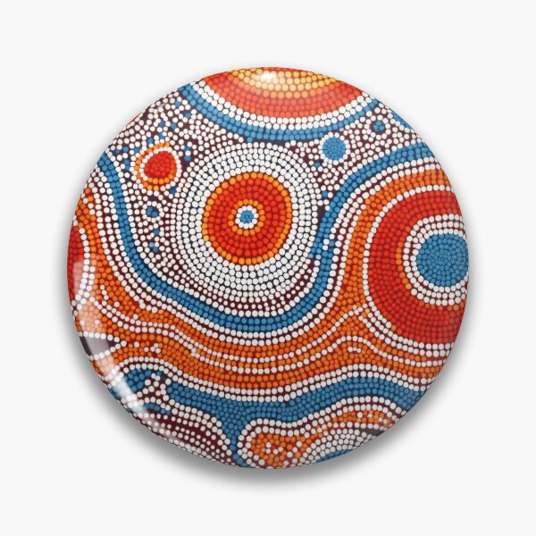 Item preview, Aboriginal Inspired Dot Art - Circle Lava Cells designed and sold by GrinGalore.