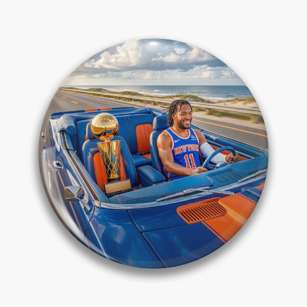 Item preview, Jalen Brunson Driving Convertible With His MVP Trophy designed and sold by Home Decor Art.