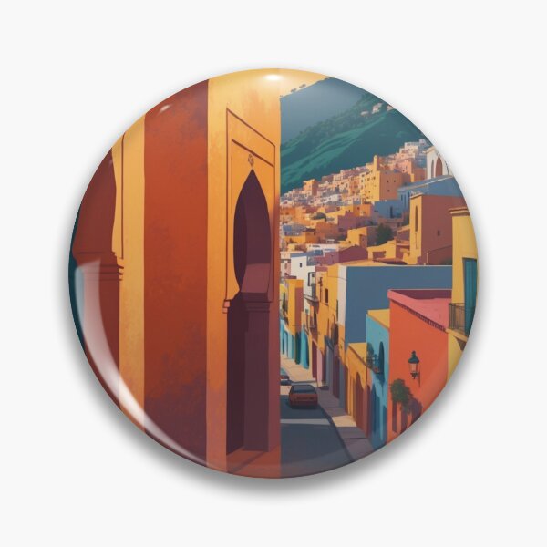 Item preview, Marrakech & Valparaíso — Colorful Doors Morocco Chile Art designed and sold by KariGoStudio.