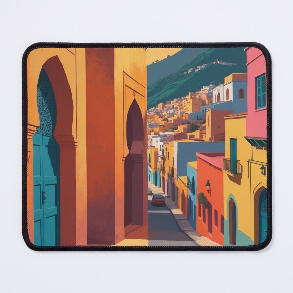 Item preview, Marrakech & Valparaíso — Colorful Doors Morocco Chile Art designed and sold by KariGoStudio.