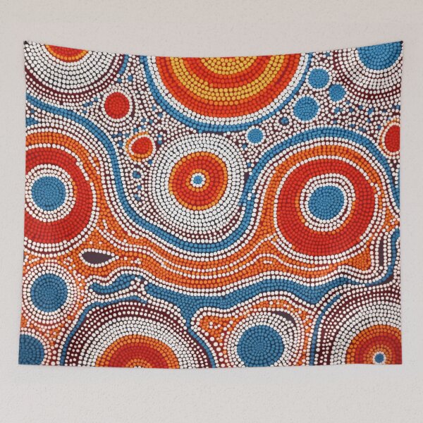 Item preview, Aboriginal Inspired Dot Art - Circle Lava Cells designed and sold by GrinGalore.