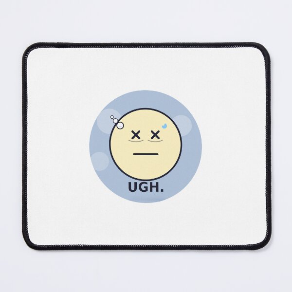 Item preview, Dead X-eyes face with thought bubble + "UGH. designed and sold by DezigenArtz.