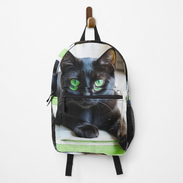 Item preview, Animals - Black Cat with Green Eyes, Hypnotic and Intense Gaze designed and sold by DoodyPets.