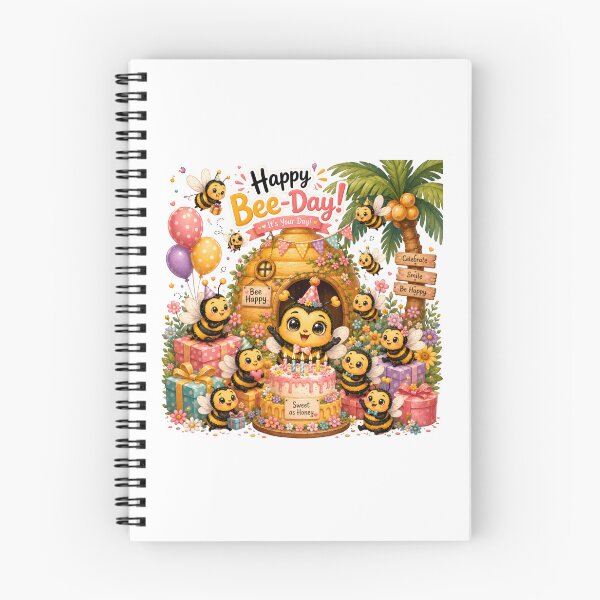 Item preview, Happy Bee-Day Cute Baby Bees Birthday Party Beehive Kawaii Bee Celebration Gift designed and sold by Celebrate & Sparkle.