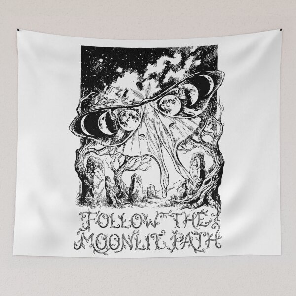 Item preview, Flight of the Nocturnal Guide - Celestial Moon Phases designed and sold by bapupa.