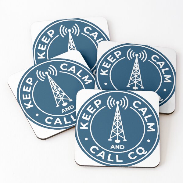 Item preview, Keep Calm And Call CQ - Ham Radio Antenna Tower Badge Design designed and sold by Sekla-Studio.
