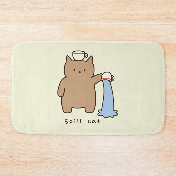Item preview, Funny Spill Cat Kawaii Brown Kitty Illustration designed and sold by bosamji.