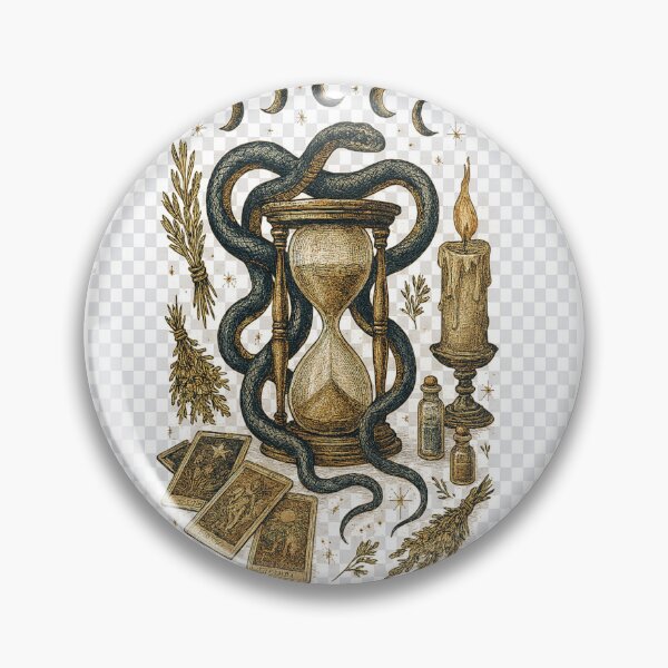 Item preview, Serpent Hourglass Tarot Mystic Dark Academia Design designed and sold by NoNameDrops.