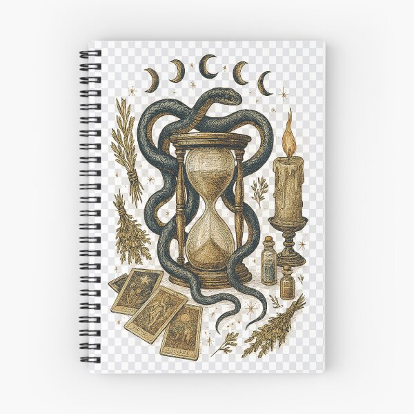 Item preview, Serpent Hourglass Tarot Mystic Dark Academia Design designed and sold by NoNameDrops.
