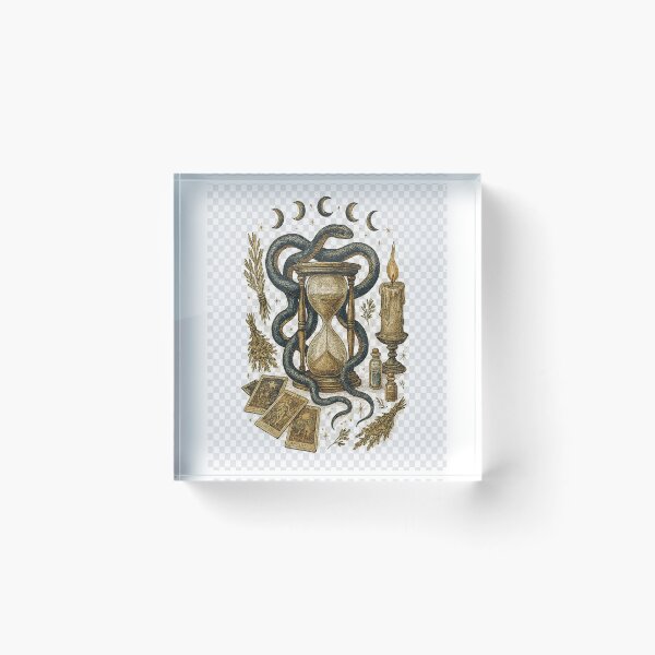 Item preview, Serpent Hourglass Tarot Mystic Dark Academia Design designed and sold by NoNameDrops.