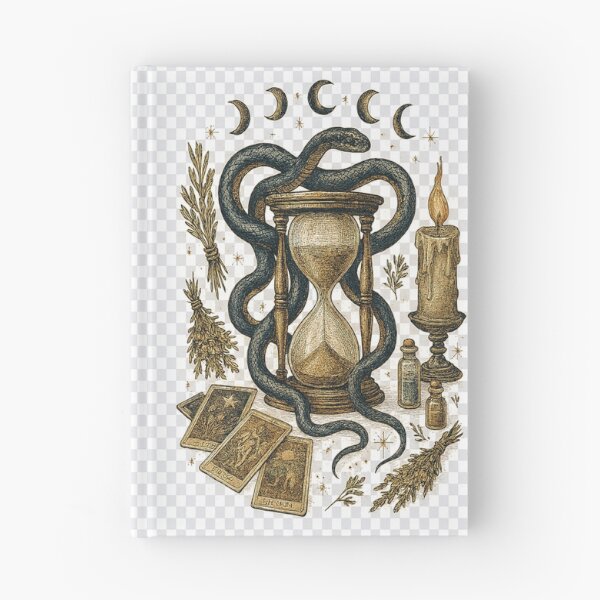 Item preview, Serpent Hourglass Tarot Mystic Dark Academia Design designed and sold by NoNameDrops.