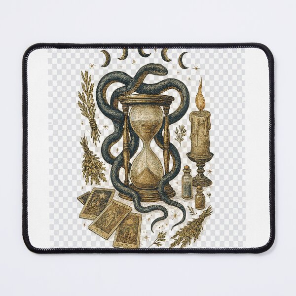 Item preview, Serpent Hourglass Tarot Mystic Dark Academia Design designed and sold by NoNameDrops.