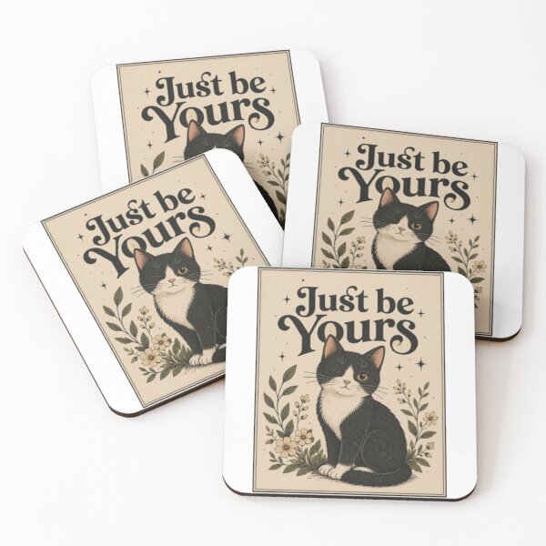 Item preview, Just Be Yours Cat Hoodie – Vintage Tuxedo Cat Floral Retro Typography Back Print Cat Lover Pullover Hoodie designed and sold by IconicDesignsXd.