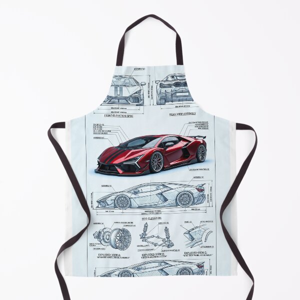 Item preview, LB744 V12 Hybrid Italian Hypercar Technical Blueprint Poster Art designed and sold by RevUpDesign.