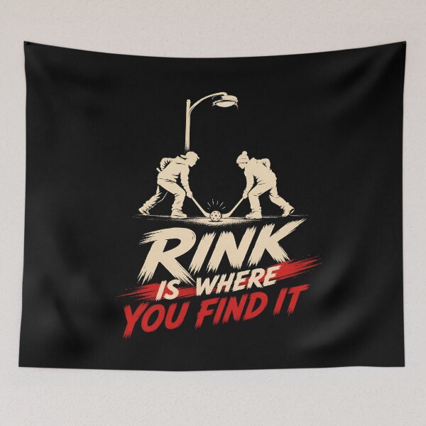Item preview, Rink Is Where You Find It Montreal Street Hockey Art designed and sold by Fenay Designs.