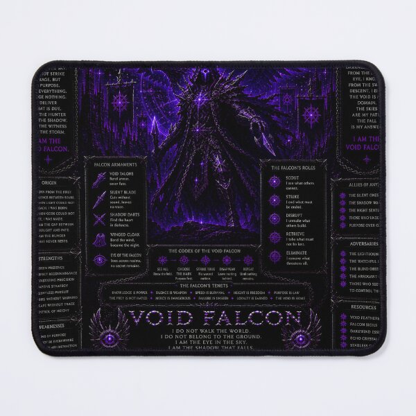 Item preview, Cyberpunk Void Falcon Neon Purple Mecha Techwear Art designed and sold by RiteshCenter .