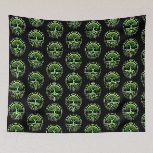 Item preview, Unique Sci Fi Birthday Gift for Boyfriend — Cyberpunk Green Tree Art designed and sold by PixelQ.