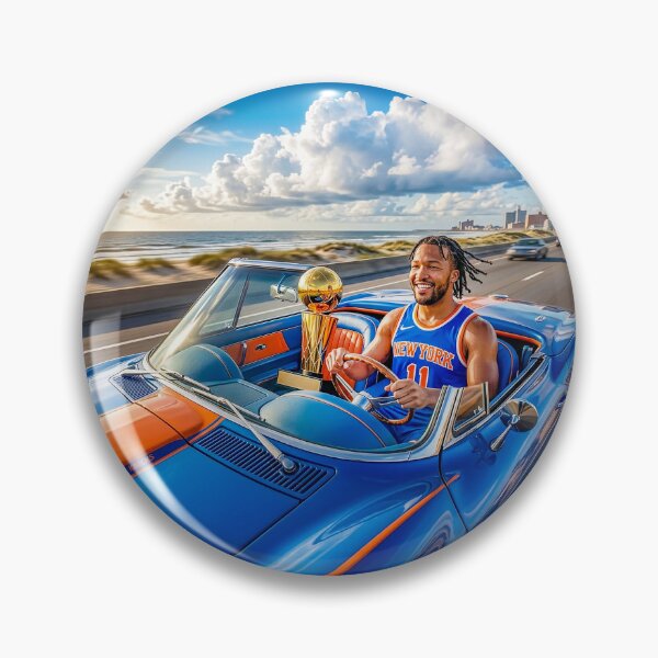 Item preview, Jalen Brunson Driving Convertible With His MVP Trophy designed and sold by Home Decor Art.