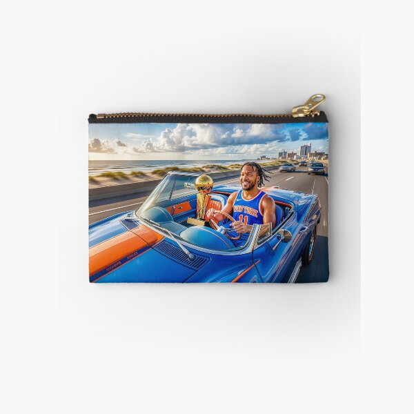 Item preview, Jalen Brunson Driving Convertible With His MVP Trophy designed and sold by Home Decor Art.