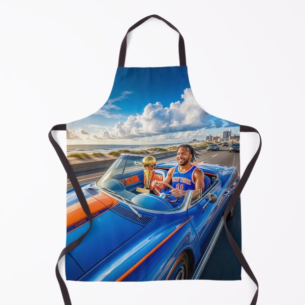 Item preview, Jalen Brunson Driving Convertible With His MVP Trophy designed and sold by Home Decor Art.