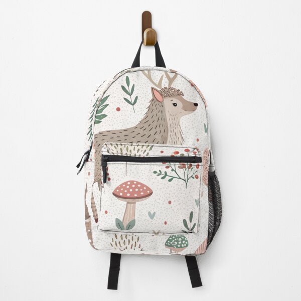 Item preview, Deer, Hedgehog & Woodland Mushroom Nursery Art designed and sold by Marie and Grace Designs.