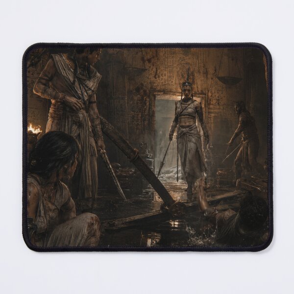 Item preview, Anubis Weighing Chamber – Dark Egyptian Mythology Fantasy Art Print designed and sold by Element Horizon Studio.