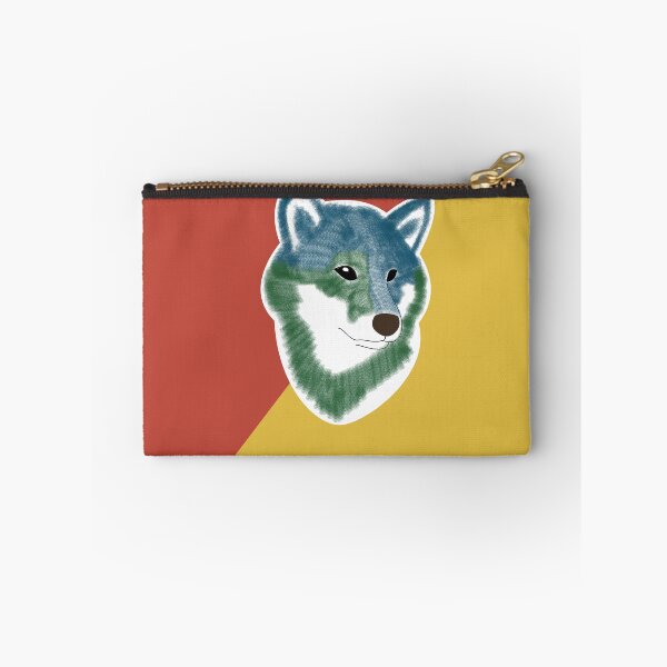 Item preview, Two toned colors (red, yellow) with blue Shiba Inu designed and sold by ShibaCruise-On.