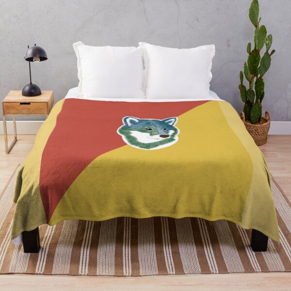 Item preview, Two toned colors (red, yellow) with blue Shiba Inu designed and sold by ShibaCruise-On.