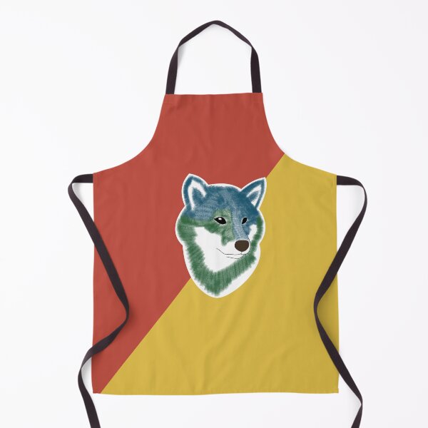 Item preview, Two toned colors (red, yellow) with blue Shiba Inu designed and sold by ShibaCruise-On.