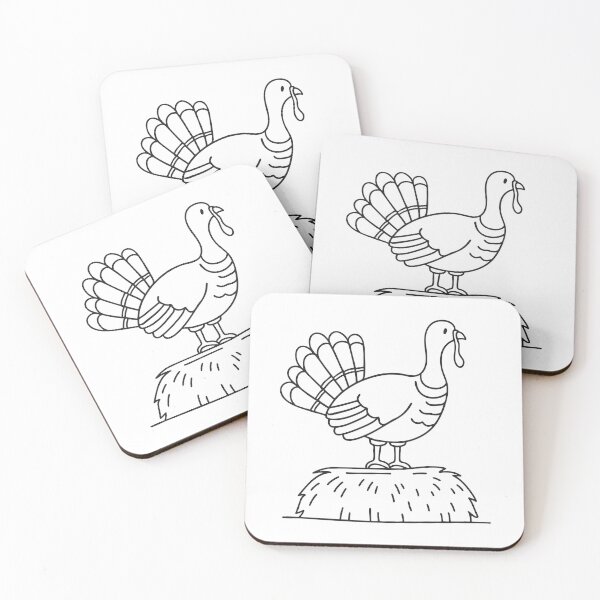 Item preview, Turkey Standing on Hay Bale designed and sold by rasagamastore.