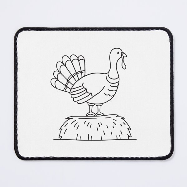 Item preview, Turkey Standing on Hay Bale designed and sold by rasagamastore.