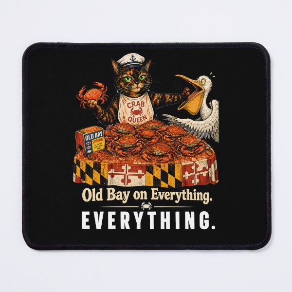 Item preview, Unbothered in Maryland — Crab Queen Old Bay Cat Humor Gift designed and sold by Martin's_Design.