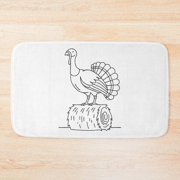 Item preview, Turkey Perched on Straw Bale designed and sold by rasagamastore.