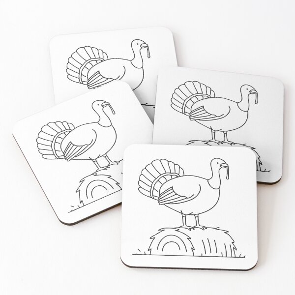 Item preview, Turkey Resting on Hay Bale designed and sold by rasagamastore.