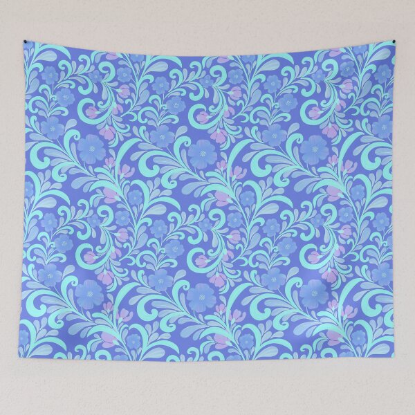Item preview, Refreshing Cornflower Blue Anemone Garden Pattern designed and sold by AneissPiaf.