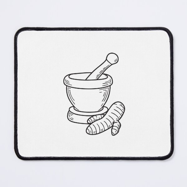 Item preview, Turmeric Root Beside Stone Grinder designed and sold by rasagamastore.