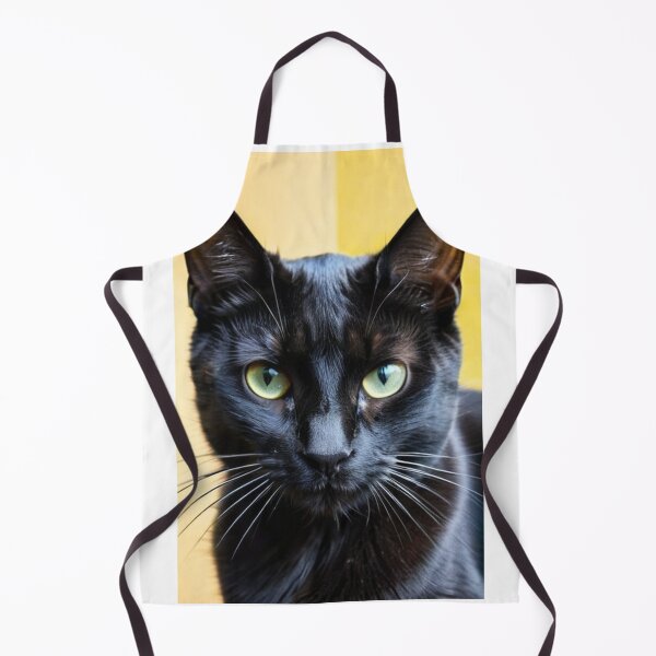 Item preview, Animals - Black Cat with Green Eyes, Mysterious and Captivating Gaze designed and sold by DoodyPets.