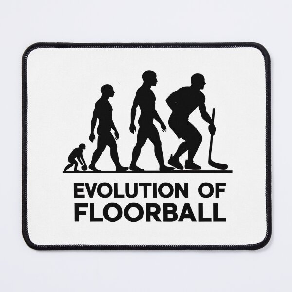 Item preview, Evolution of Floorball Funny Human Progress Silhouette  designed and sold by RareVisuals.