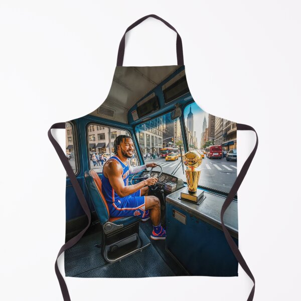 Item preview, Jalen Brunson Making Deliveries With His MVP Trophy designed and sold by Home Decor Art.
