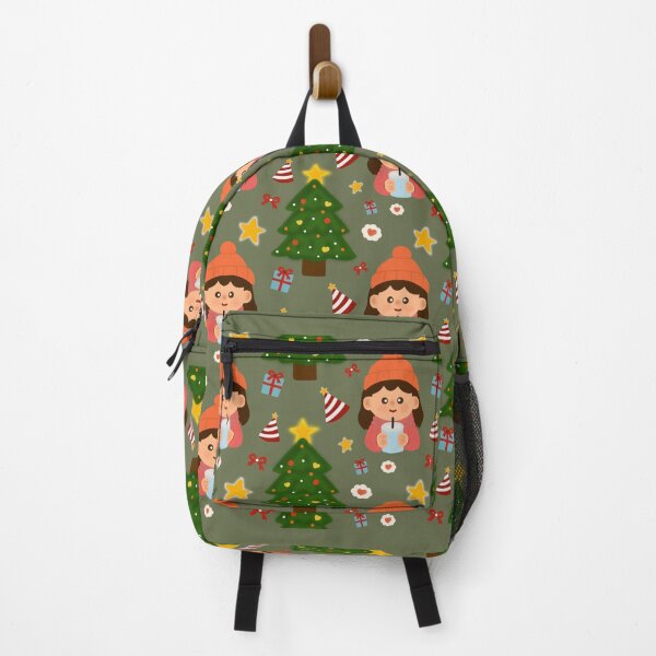 Item preview, Festive Winter Christmas Seamless Pattern with Cozy Kids and Pine Tre designed and sold by Teenidesign .