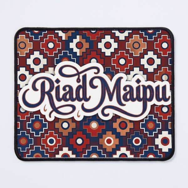 Item preview, Riad Maipú — Morocco Chile Zellige Art Print designed and sold by KariGoStudio.