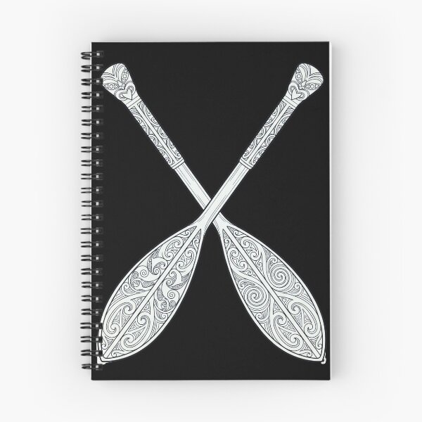 Item preview, Crossed Hoe Māori Paddle Fine Line Art designed and sold by STA-TIC.