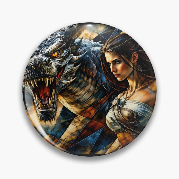 Item preview, Fierce Warrior and Dragon designed and sold by cuprum.