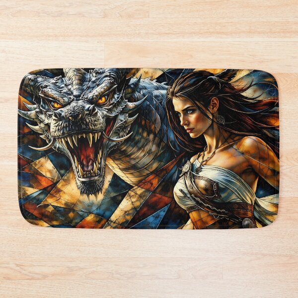 Item preview, Fierce Warrior and Dragon designed and sold by cuprum.