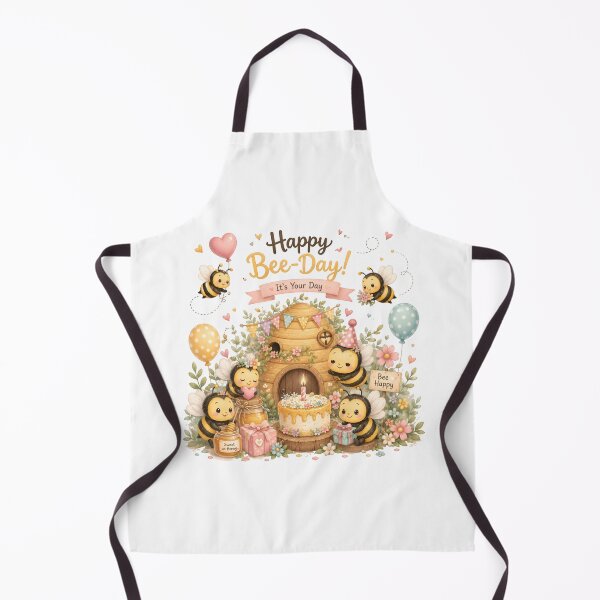 Item preview, Happy Bee-Day Cute Beehive Birthday Kawaii Bees Pastel Cottagecore Gift designed and sold by Celebrate & Sparkle.
