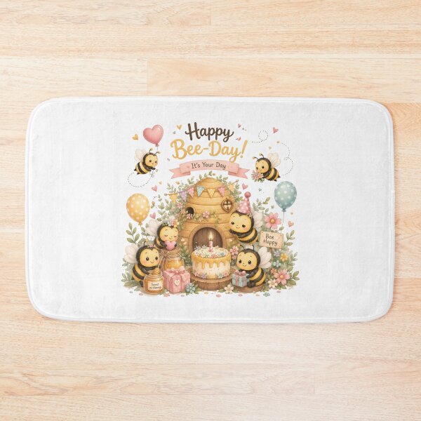 Item preview, Happy Bee-Day Cute Beehive Birthday Kawaii Bees Pastel Cottagecore Gift designed and sold by Celebrate & Sparkle.