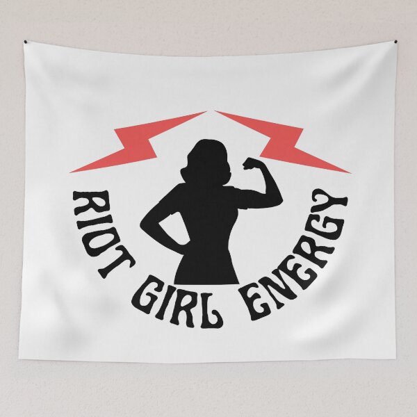 Item preview, Riot Girl Energy Feminist Power Statement Graphic designed and sold by Kattcatty.