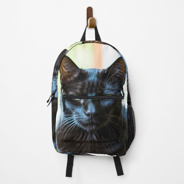 Item preview, Animals - Black Cat with Hypnotic Gaze, Feline Portrait with Piercing Green Eyes designed and sold by DoodyPets.