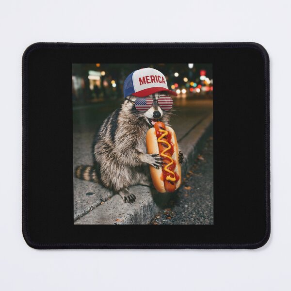 Item preview, Raccoon Hot Dog-Funny Merica America 250th Anniversary designed and sold by MountainBikings.