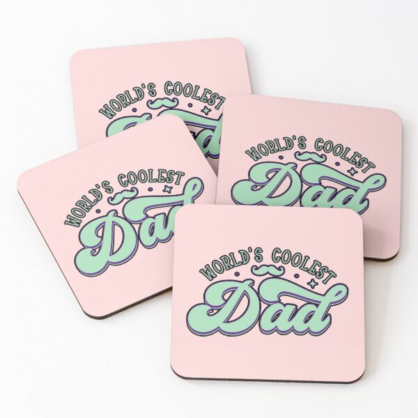Item preview, Worlds Coolest Dad Retro Groovy Mustache Typography designed and sold by creativerooney.